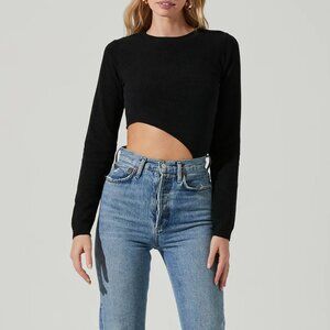 Black Cut Out Long Sleeve Bodysuit